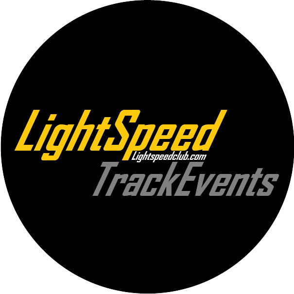 LightSpeed TrackEvents logo with yellow and white text on a black background
